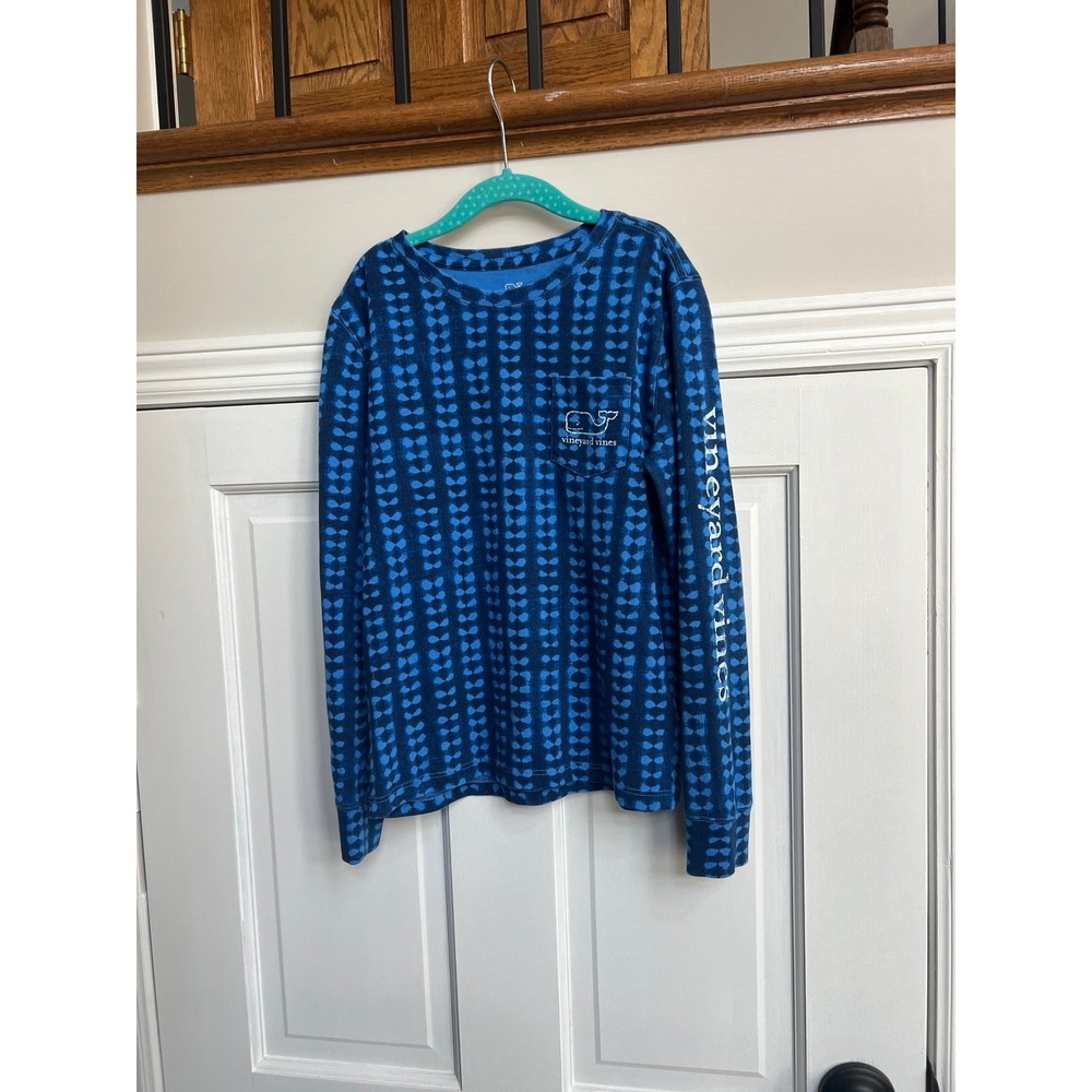 Vineyard Vines Girls LS Graphic Pocket Tee in Shibo - Size M